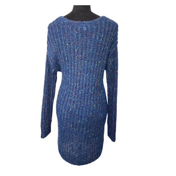 BCBGeneration Long Sleeve Knit Sweater Dress Blue - Picture 3 of 8